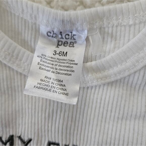 Chick pea kids baby "my first Halloween"‎ white one piece with snaps size 3-6mo - Picture 3 of 6